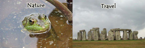 Links to the Nature and Travel Photo Galleries