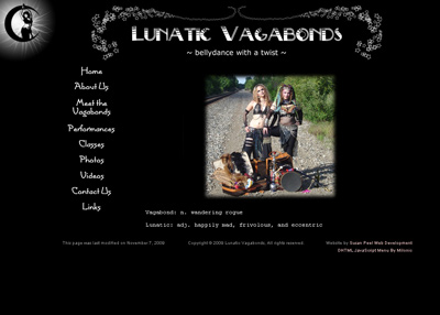 Lunatic Vagabond Website Pages